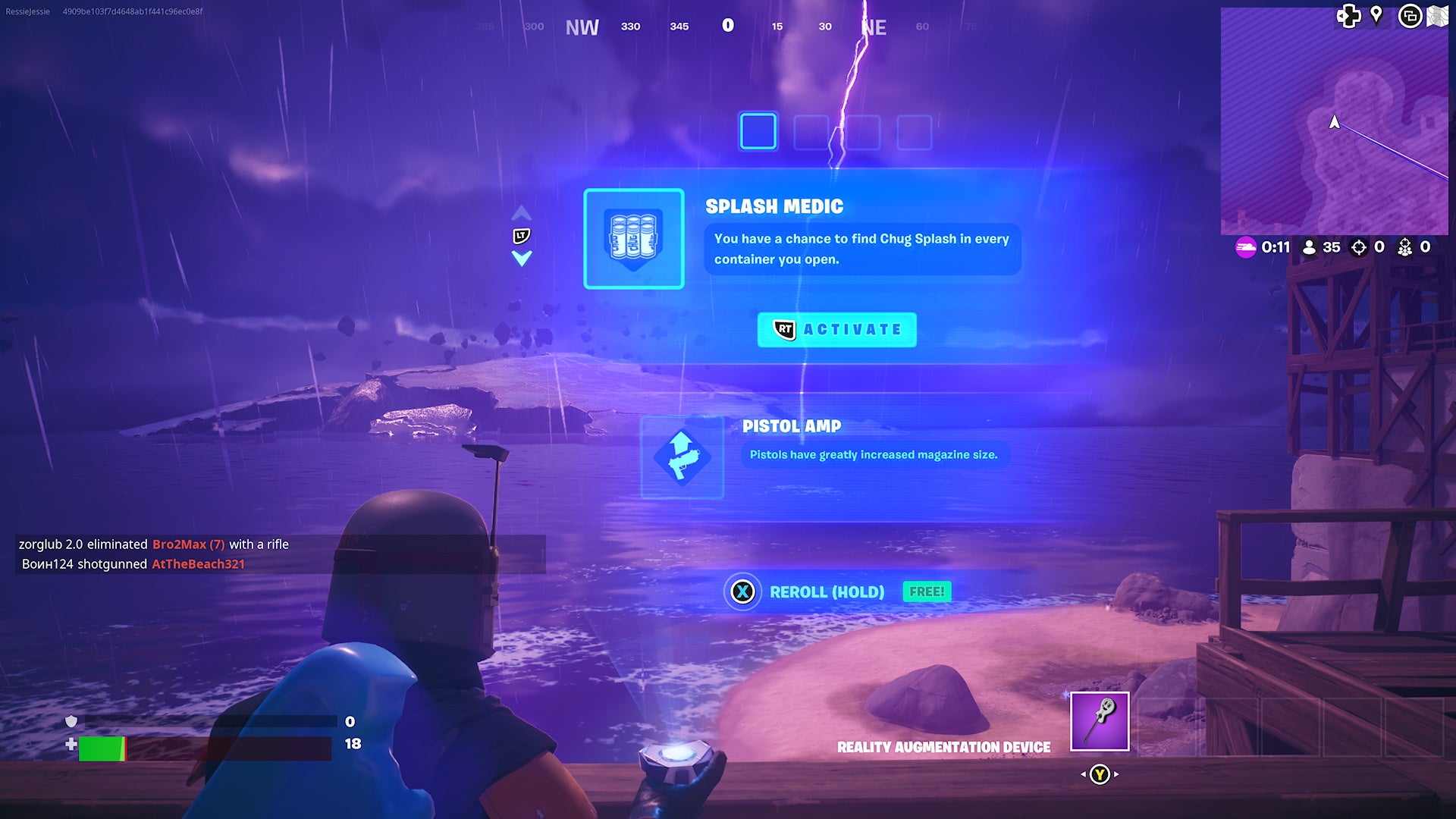 How to activate and reroll Augments in Fortnite and Augments list